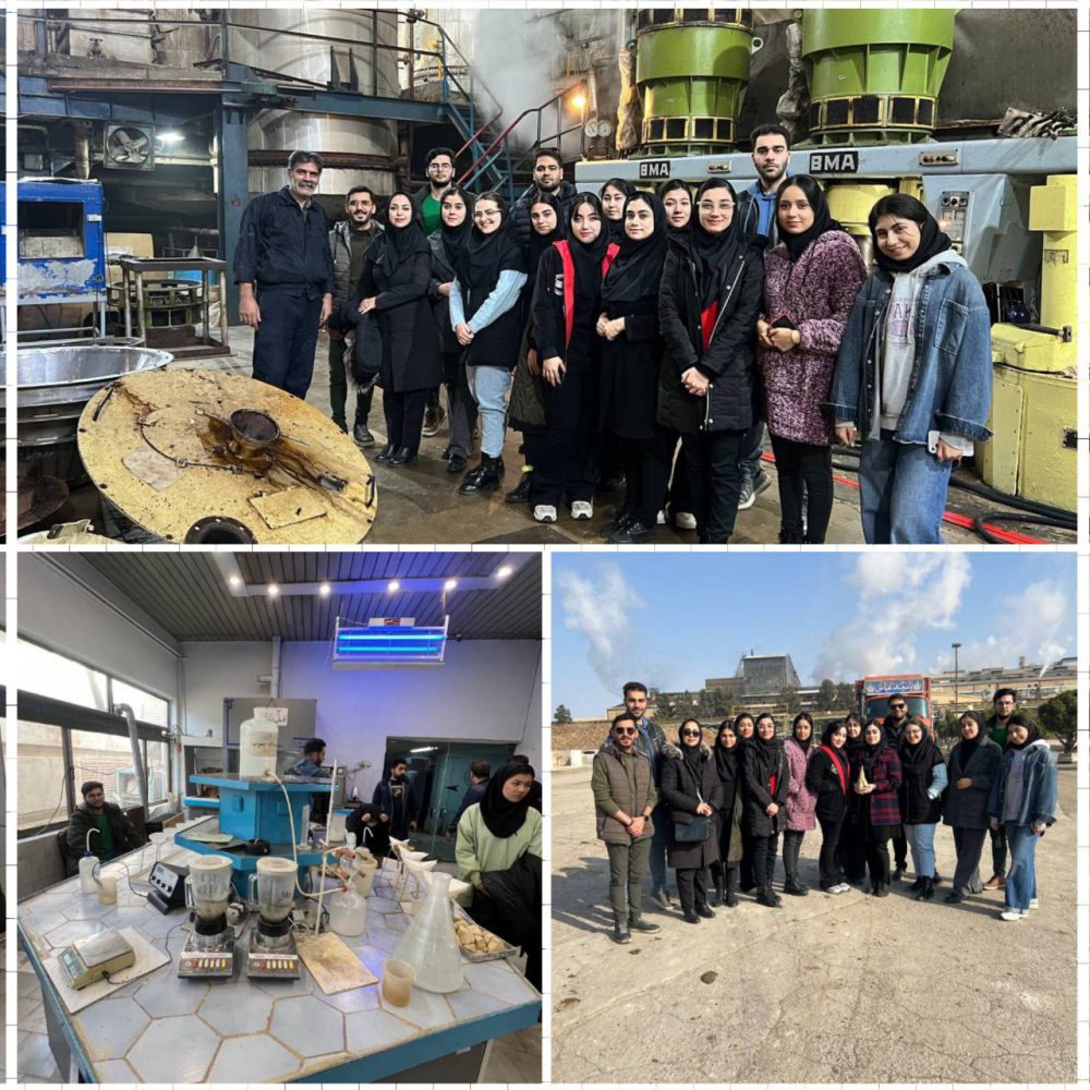 بازدید دانشجویان کنترل کیفی و بهداشتی صنایع غذایی از کارخانه قند شیرین