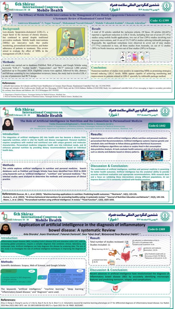 حضور دانشجویان علوم تغذیه در کنگره بین‌المللی سلامت همراه 