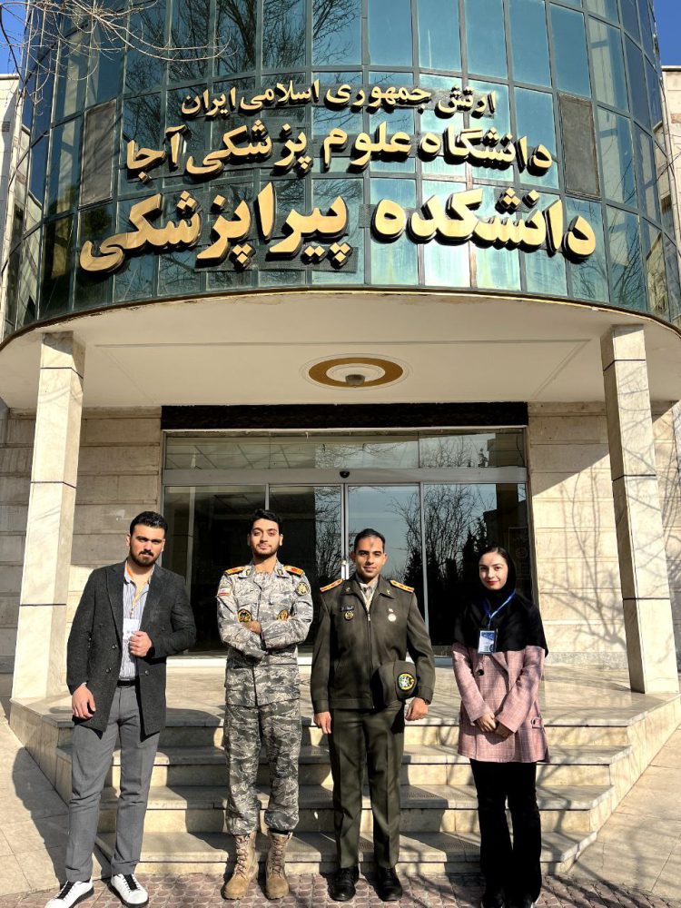 حضور دبیر انجمن علمی فناوری اطلاعات سلامت دانشگاه علوم پزشکی وارستگان در دانشگاه علوم پزشکی ارتش