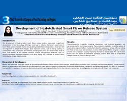 Development of Heat_Activated smart Flavore Release System حضور دانشجویان رشته علوم و صنایع غذایی در سومین کنگره بینالمللی بهداشت و صنایع غذایی